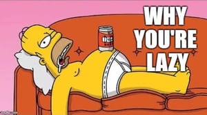 Homer Simpson drinking Duff beer lying on the couch lazily and drooling