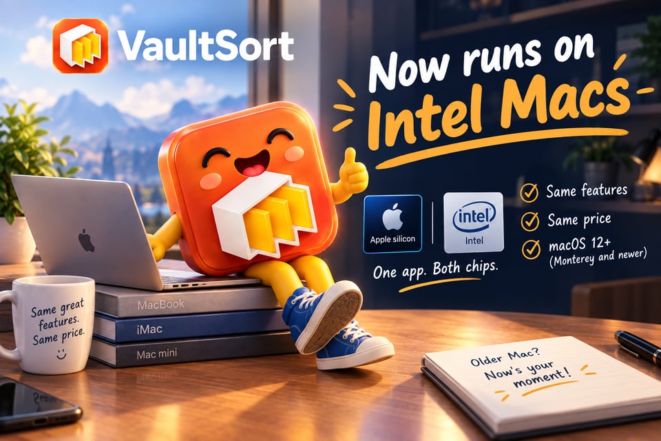 VaultSort Now Runs on Intel Macs!