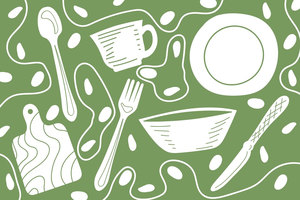 illustration of kitchen utensils