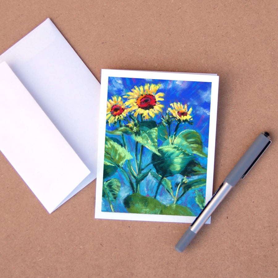 sunflowers notecard