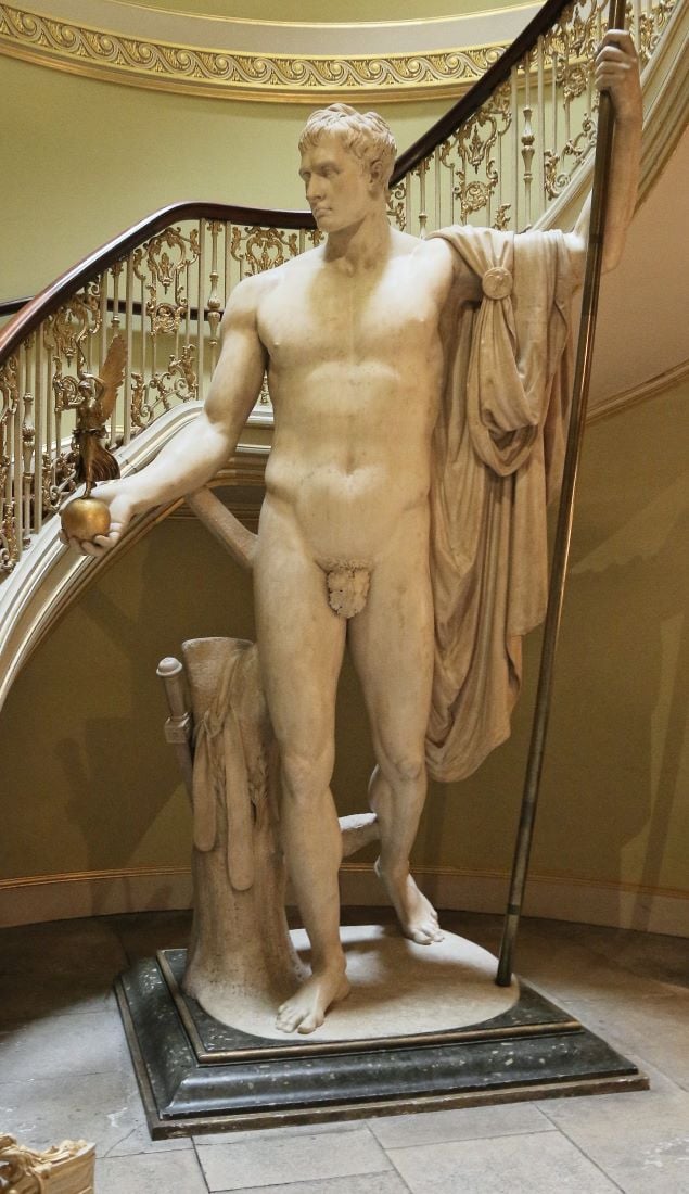 The statue of Napoleon described previously.