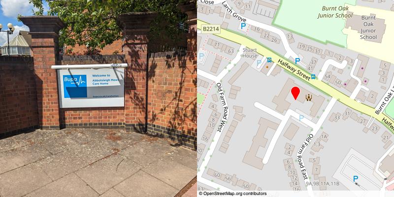 A picture and map of the mews