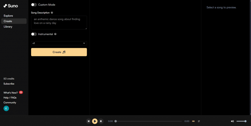 a screen shot of a music player