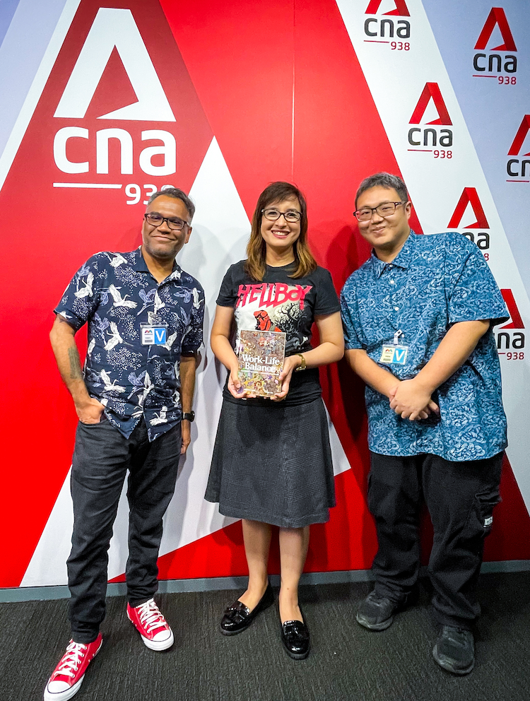 Ben, myself and Melanie Oliveiro at CNA938