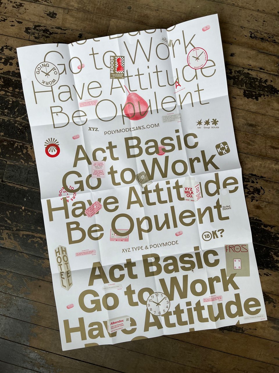 The poster side of the Polymode specimen design by Cem Eskinazi