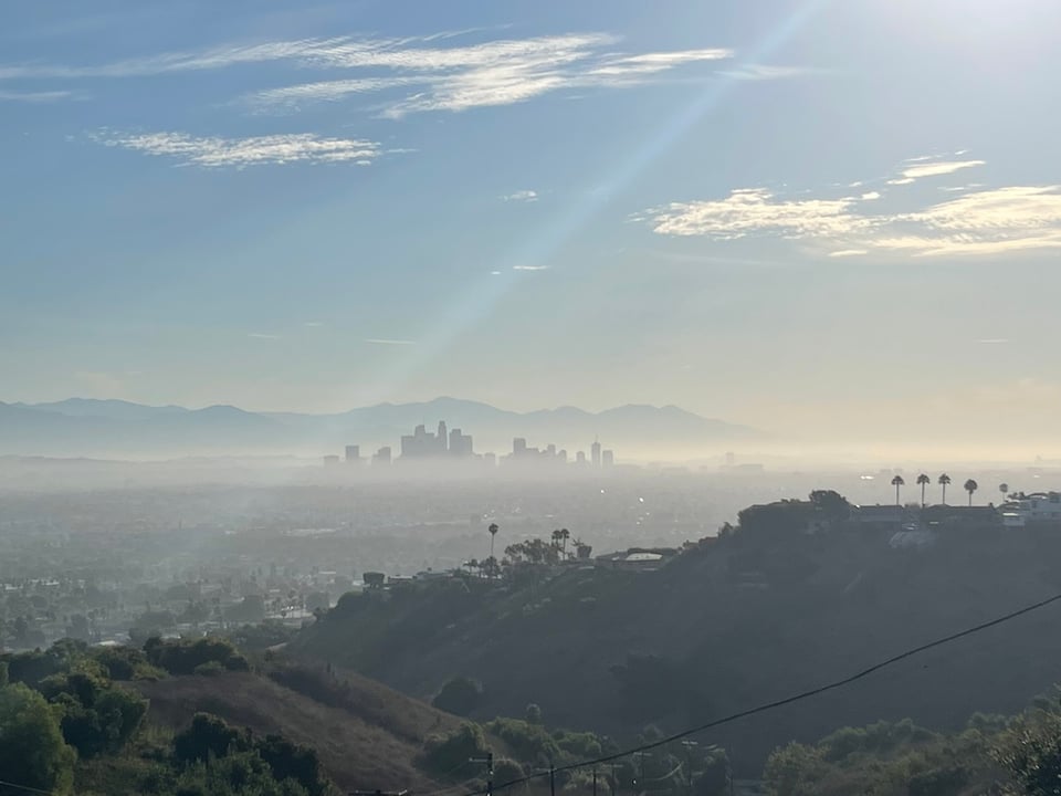 the skyline of los angeles