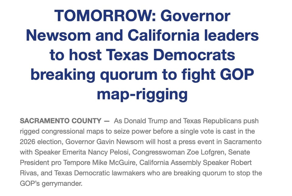 Texas House Democrats have support from California