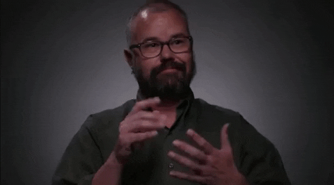 Sorry, Alex - you were the best gif! A white man rubs his hands gleefully and signs Ready!