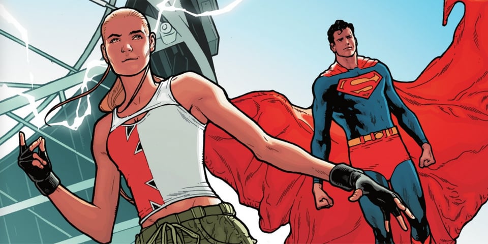 Jenny Sparks and Superman.