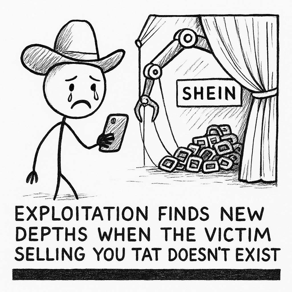 EXPLOITATION FINDS NEW DEPTHS WHEN THE VICTIM SELLING YOU TAT DOESN'T EXIST