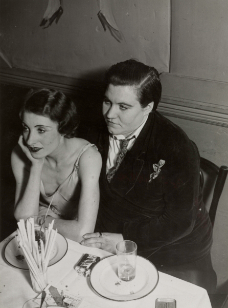 Lesbian couple at Le Monocle, Paris, 1932 by Georges Brassai.