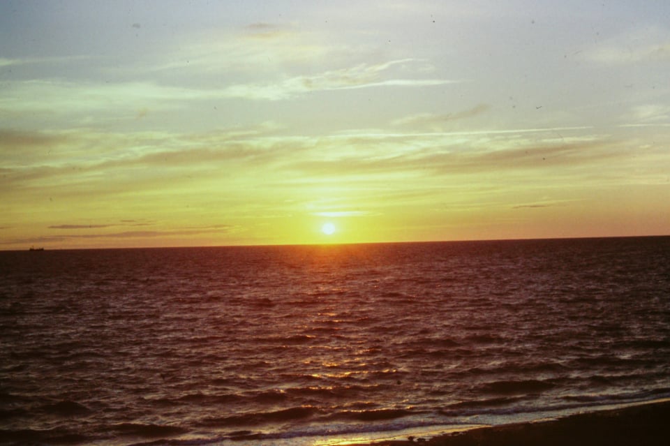 A sunset over Cape Cod Bay