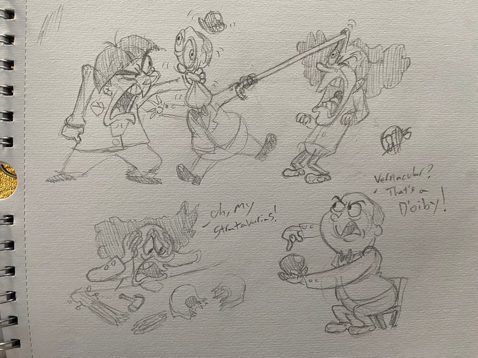 three stooges sketched by Charles Moss