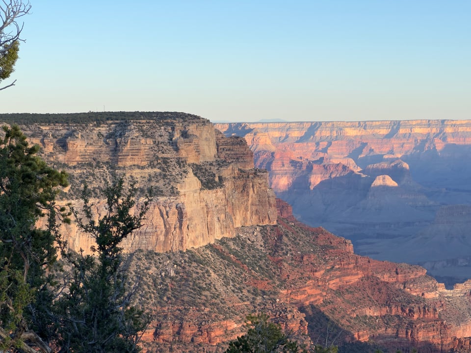 Greens, yellows, and oranges of the Grand Canyon