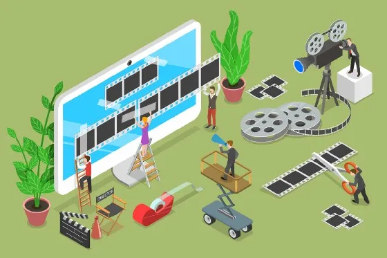 a group of people working on a site with equipments