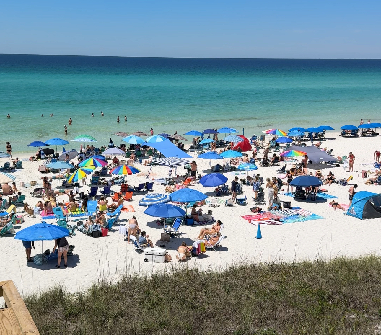 Crowded beach