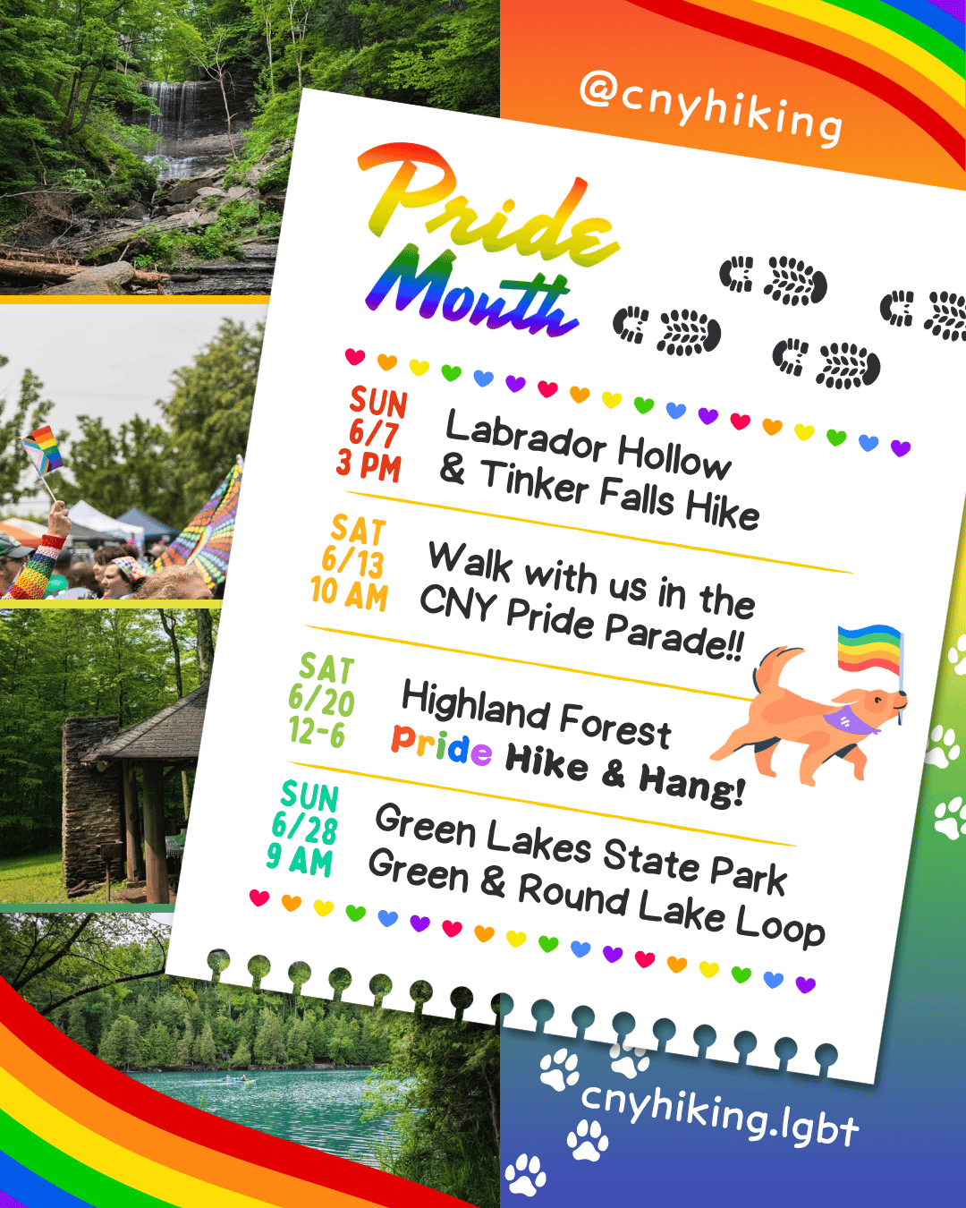 🌈 Upcoming June CNY Hiking Events!