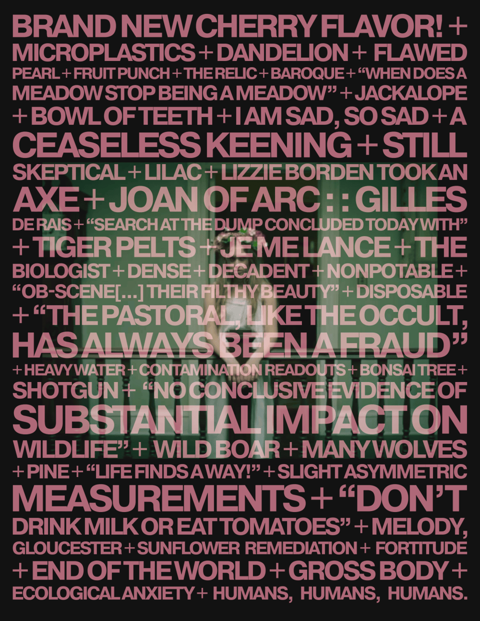 The poster for the Art and Annihilation edition of Burning House Press