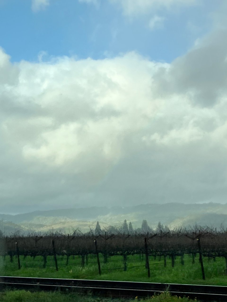 Thick clouds in Sonoma County, California.