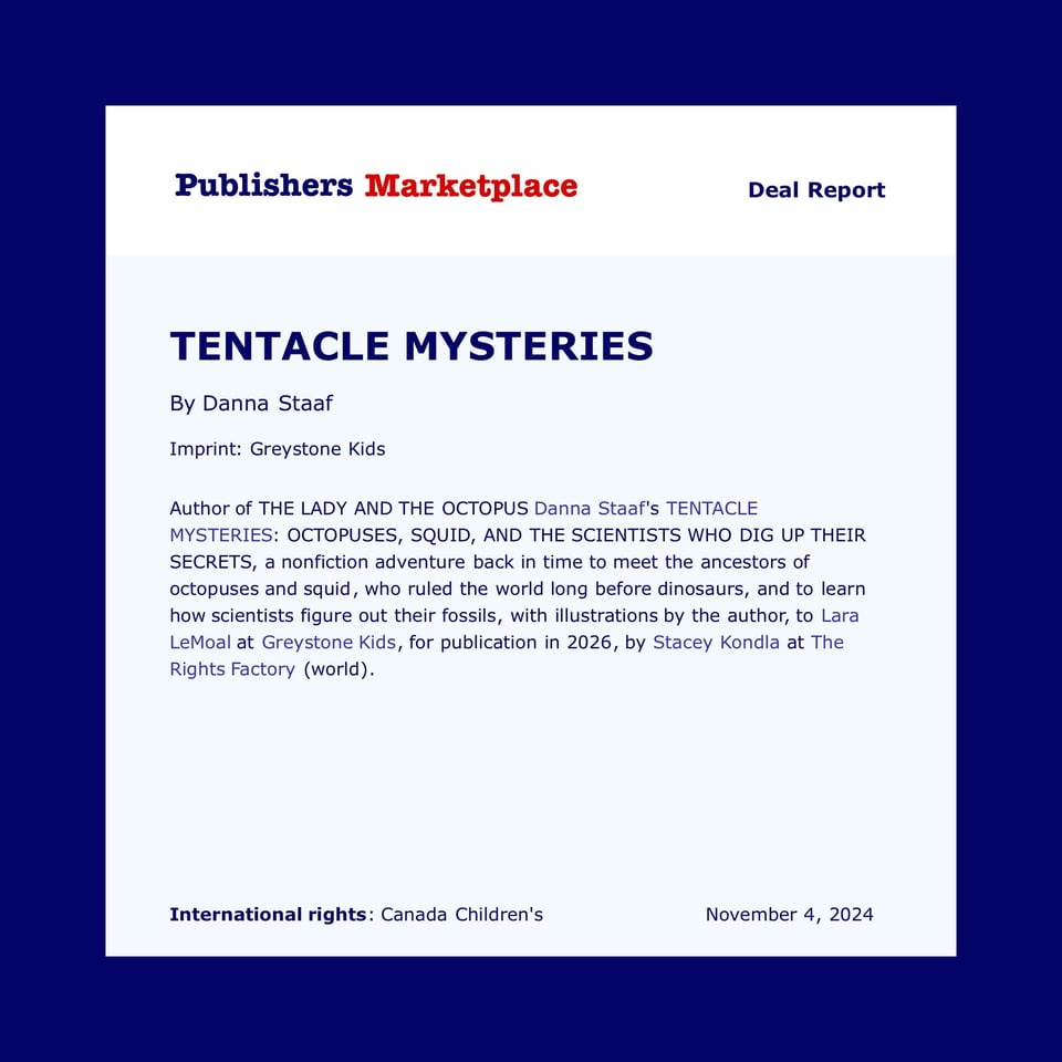 The OctoPost: My Next Book, and Octopus (Sw)arms 