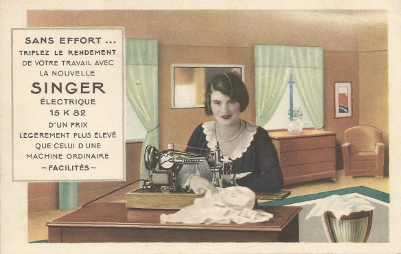 Une publicité pour la machine singer