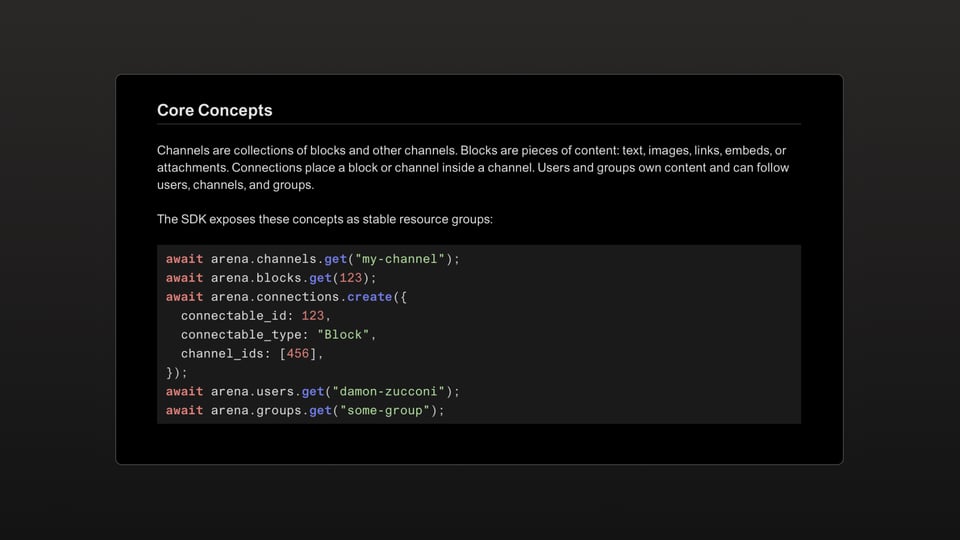 A screenshot of the SDK.