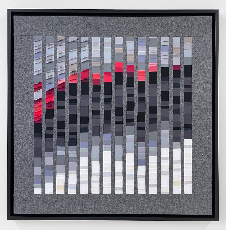 On the Verge of Knowing That Which You'll Never Know, textile artwork by Mary Pow