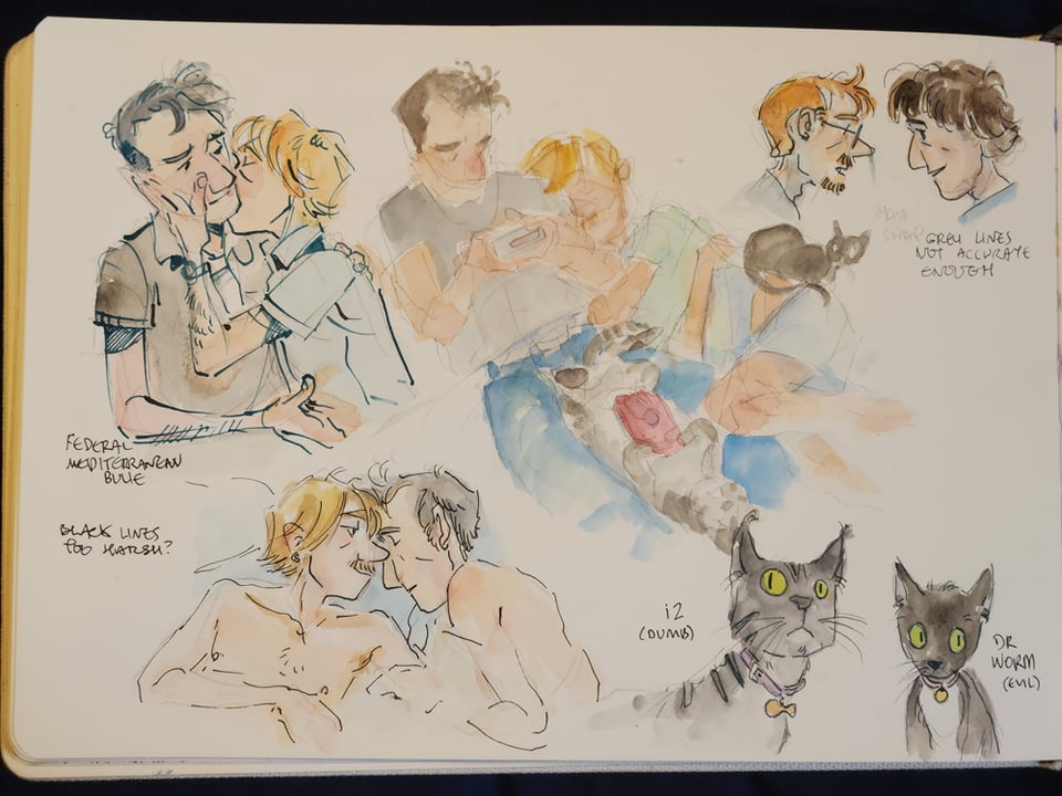 NewOldRare sketchbook page.