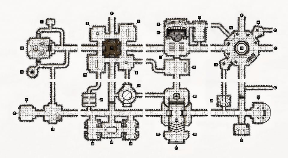 Overhead map of the South Keep