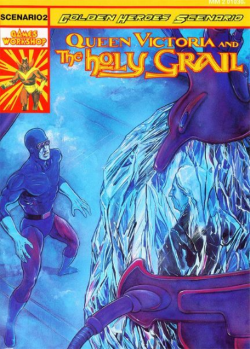 There is a super hero, about to take orders from a deep freeze Queen Victoria