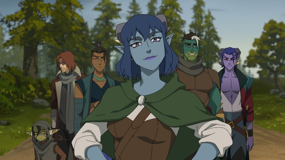 Still from the Mighty Nein showing the characters
