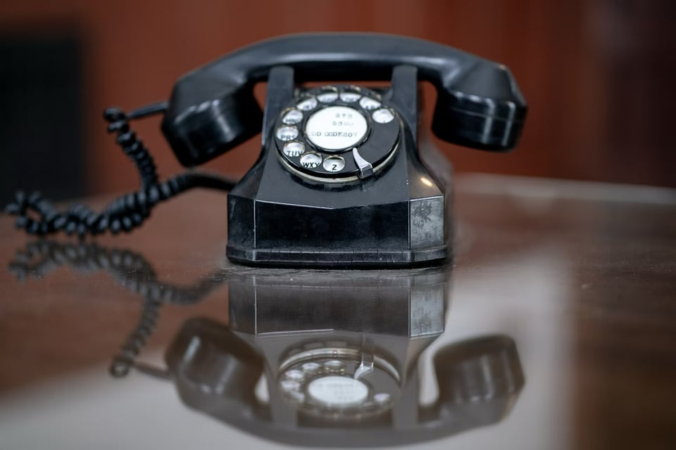 A rotary phone