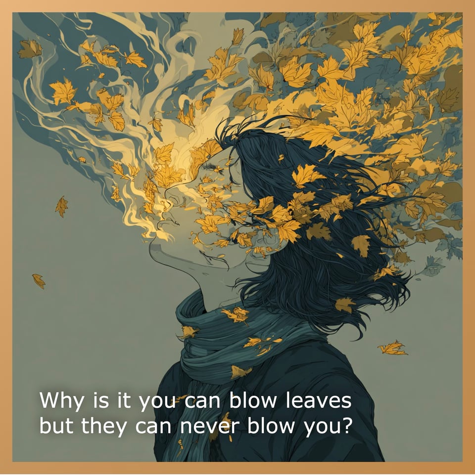 Why is It You Can Blow Leaves But They Can Never Blow You?