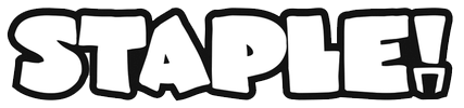 The Staple! logo. It's all comic booky.