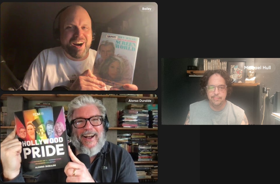 Guest Alonso Duralde with hosts Jason Bailey and Mike Hull.