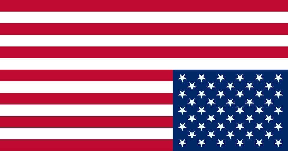 An upside down American flag