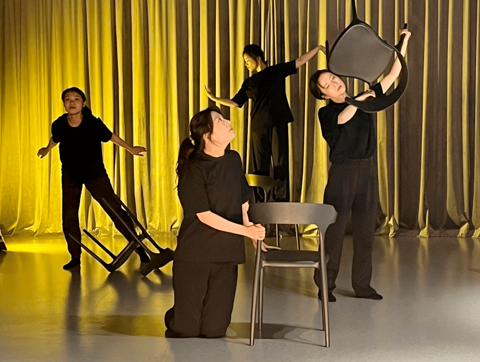 Shanghai based Playback Theatre company La Strada during a performance