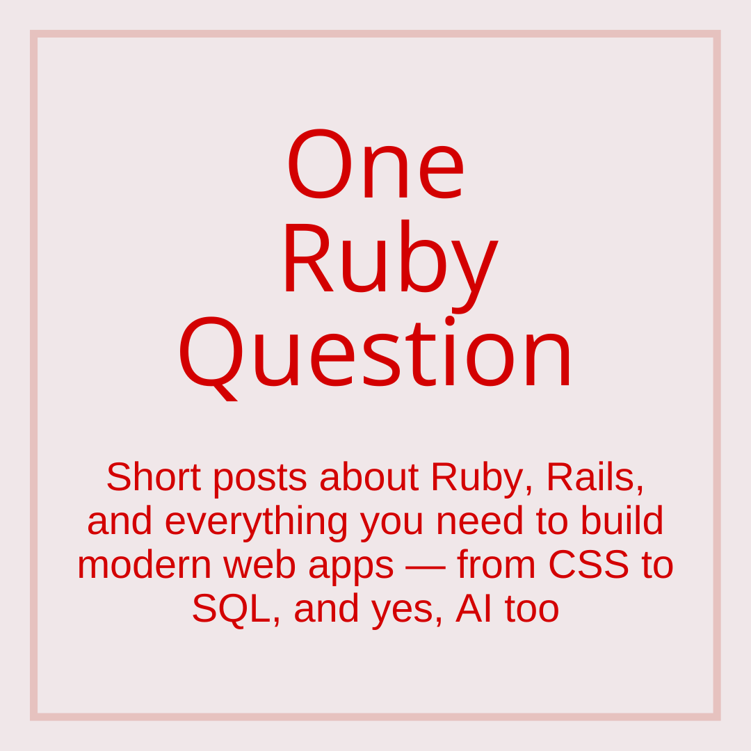 One Ruby Question logo