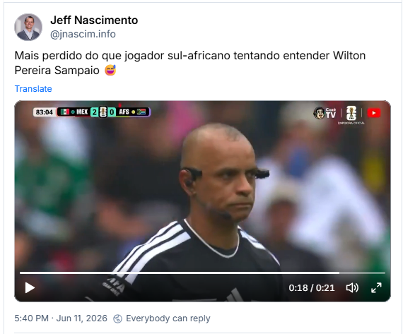 Wilton Pereira Sampaio 😅 (post contém video)