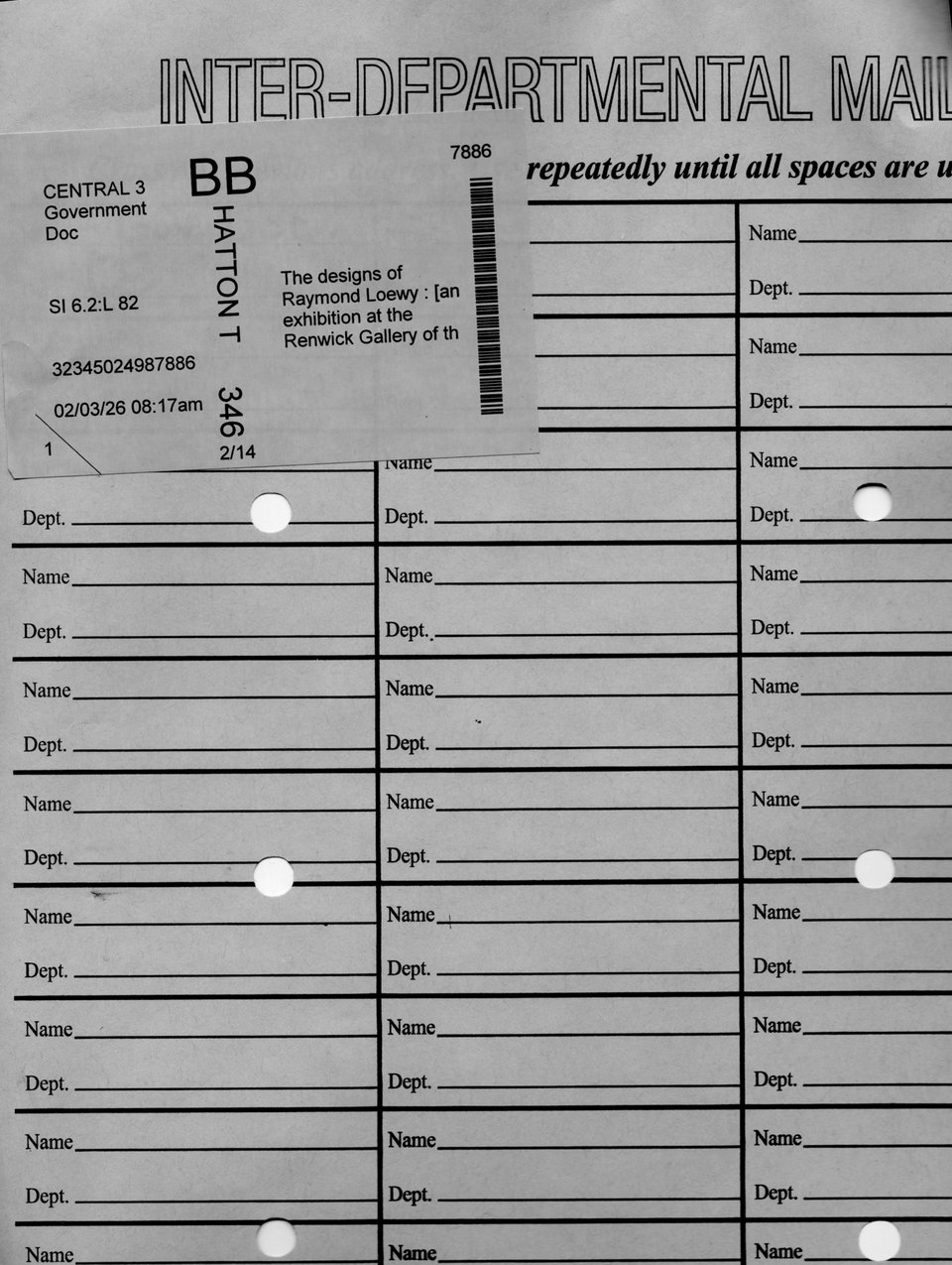 Envelope I got the pamphlet in