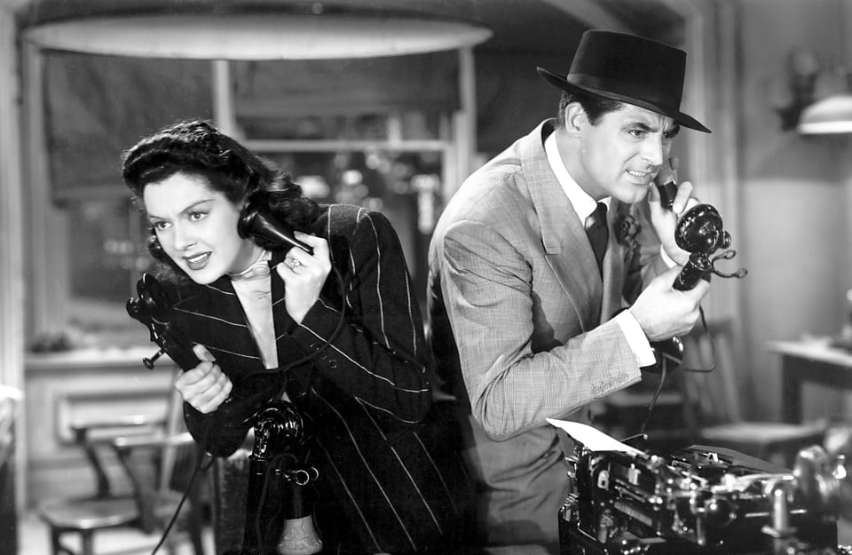 Still image from “His Girl Friday.”