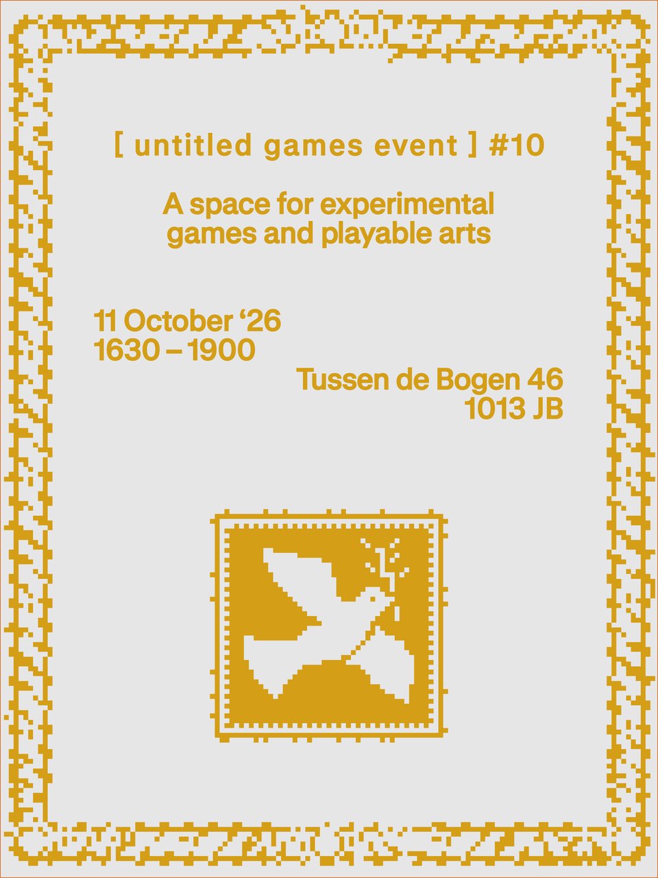 Poster for [untitled games event] #10: “tightrope of hope”, on Sunday 11 October 2026 from 1630 onwards