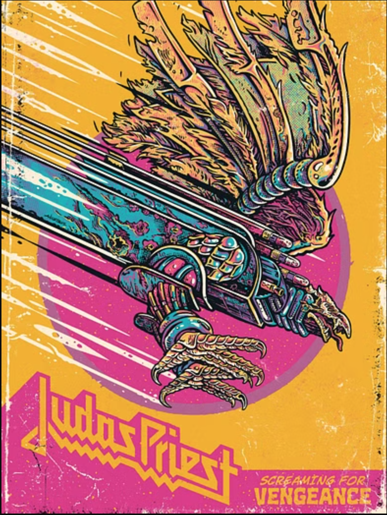 the cover to judas priest: screaming for vengeance from z2 comics