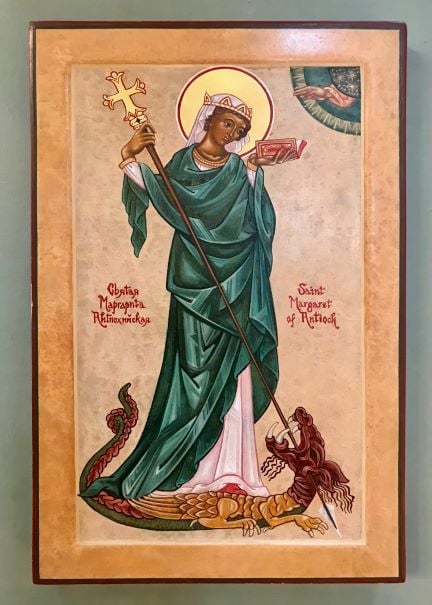 St Margaret of Antioch killing a demon
