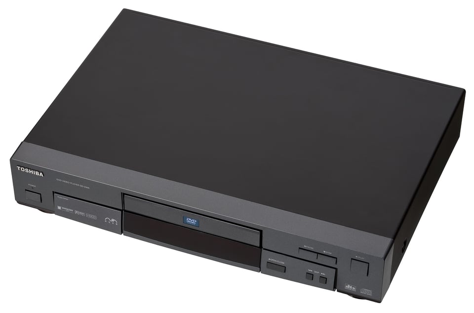 A DVD player made by Toshiba.