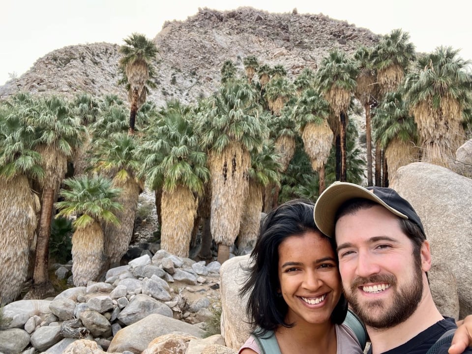 Nate and Shruti at Joshua Tree