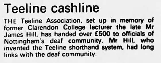 Teeline cashline
