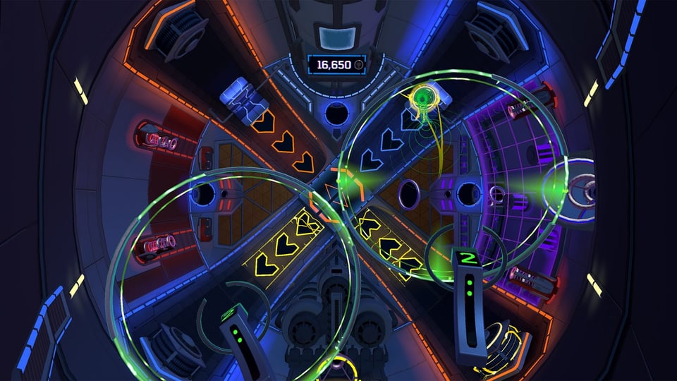 Screenshot of virtual reality videogame Bounce Arcade.