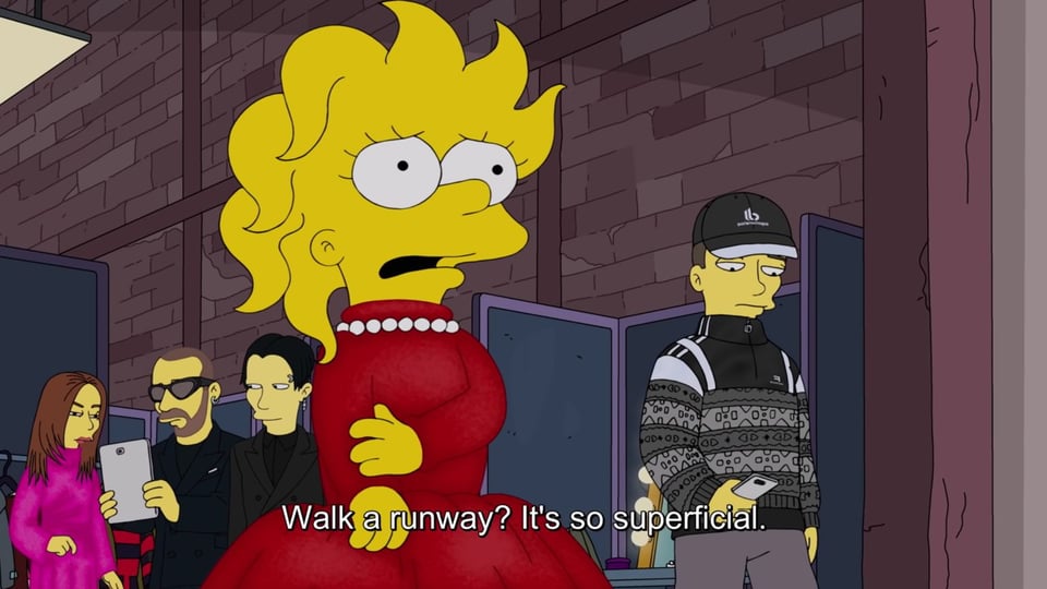 Lisa Simpson wearing Balenciaga