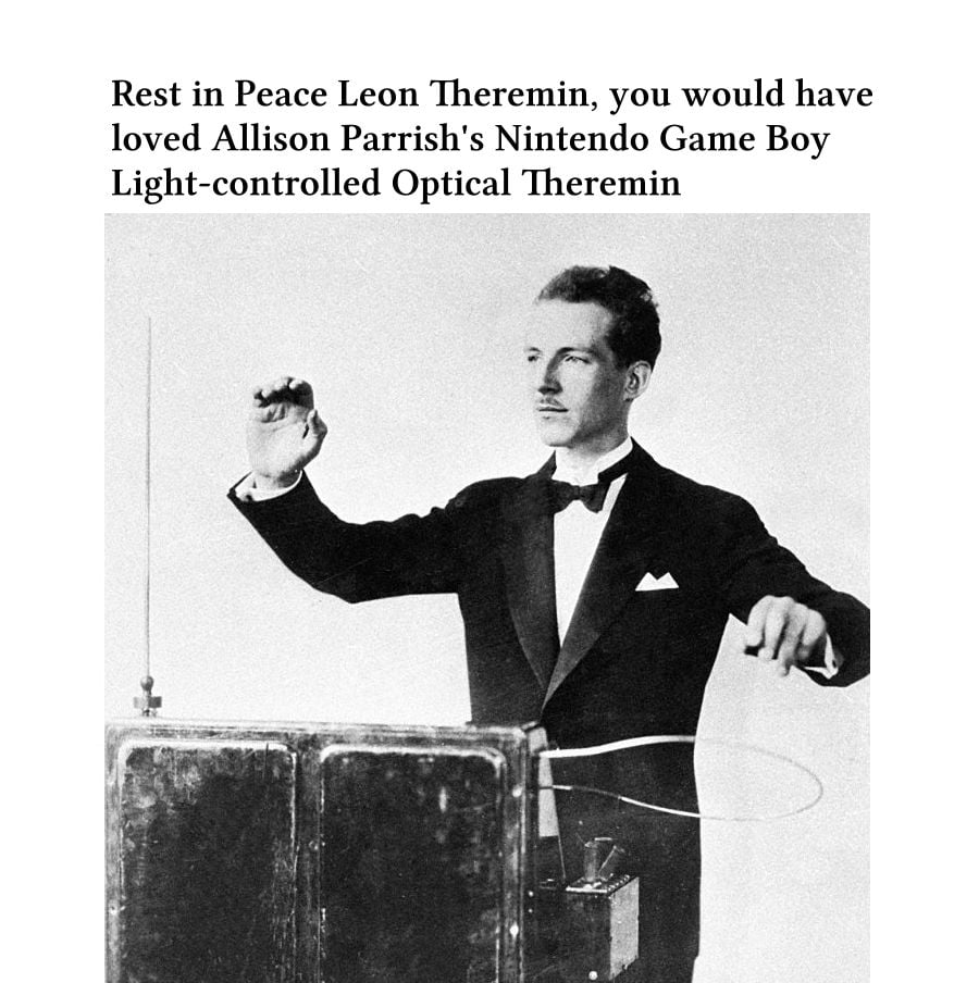 Leon theremin performing on his namesake instrument